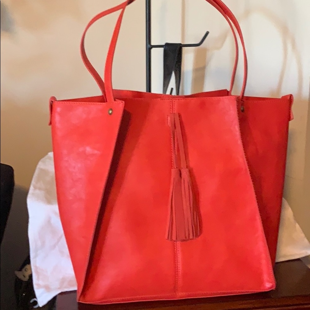 INC orange tote bag